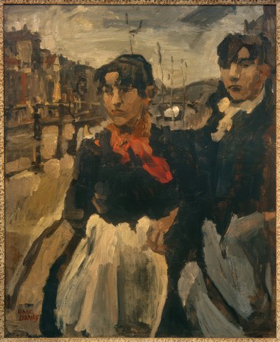 فتاتان في Lijnbaansgracht بواسطة إسحاق إسرائيل
