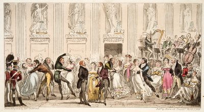 الكرة القبرصية في غرف Argyle ، من The English Spy ، حانة. 1824 (نقش يدوي) بواسطة إسحاق روبرت كروكشانك