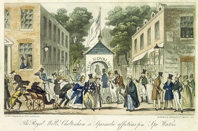الآبار الملكية ، شلتنهام ، أو تشنجات تشنجية لمياه السبا ، 1825 بواسطة إسحاق روبرت كروكشانك