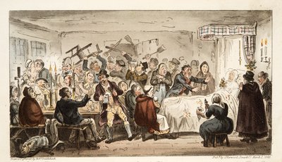 الاستيقاظ - أو آخر ظهور لتيدي أورافيرتي ، مشهد في الأرض المقدسة ، من حانة The English Spy. 1824 (نقش ملون يدوي) بواسطة إسحاق روبرت كروكشانك