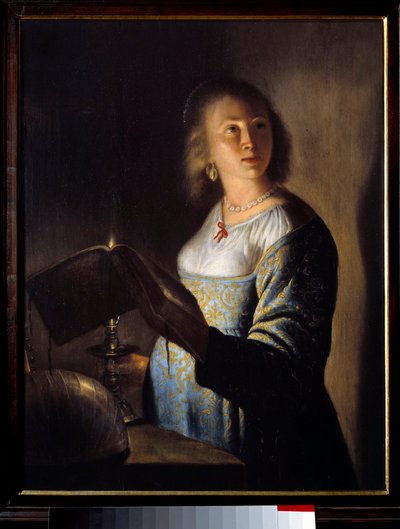 فتاة صغيرة شمعة "لوحة رسمها إسحاق دي جودرفيل (1613-1684) القرن السابع عشر ليل ، متحف الفنون الجميلة. بواسطة إسحاق دو جودرفيل