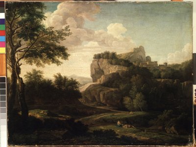 "منظر طبيعي" رسم بواسطة إسحاق دي موشرون (1667-1744) متحف ميكالويوس كونستانتيناس سيورليونيس للفنون الجميلة في القرن الثامن عشر ، كاوناس ، ليتوانيا بواسطة إسحاق دي موشرون