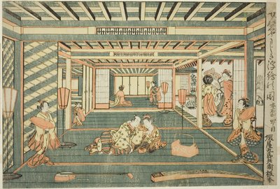 صورة منظورية لغرفة كبيرة (Senjojiki uki-e no zu) بواسطة إيشيكاوا تويونوبو