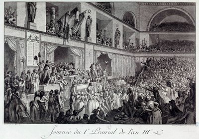 الثورة الفرنسية: يوم التمرد الشعبي ضد الجوع في البراري الأول من السنة الثالثة (20/05/1795): غزا السكان الاتفاقية وقتلوا النائب جان برتراند فيرود (1759-1795) ، الذي كان مسؤولاً عن الإمداد من باريس ، الذي مقابل بواسطة إيزيدور ستانيسلاس هيلمان