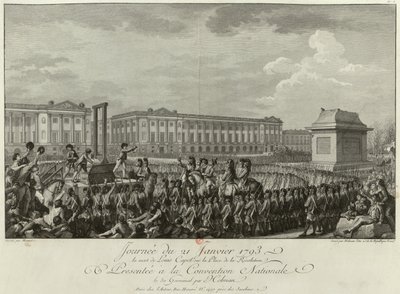إعدام لويس السادس عشر في ساحة الثورة في 21 يناير 1793 ، 1794 بواسطة إيزيدور ستانيسلاس هيلمان