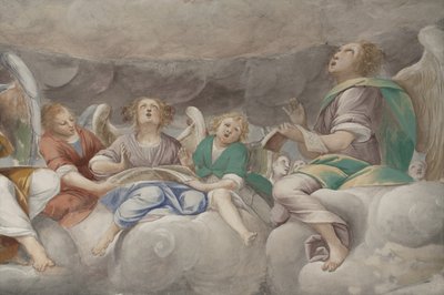 الملائكة ، الملائكة الموسيقار ، البوتوس ، تفاصيل الجنة مع الأب الأبدي ، 1623-34 (تفاصيل 3496185) بواسطة إيسيدورو بيانكي