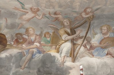 الملائكة ، الملائكة الموسيقار ، البوتوس ، تفاصيل الجنة مع الأب الأبدي ، 1623-34 (تفاصيل 3496185) بواسطة إيسيدورو بيانكي
