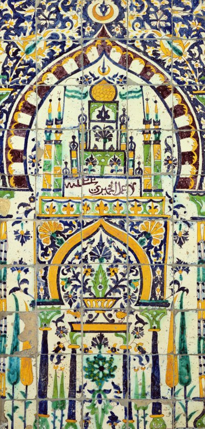 محراب من مسجد بتونس (خزف) بواسطة مدرسة إسلامية