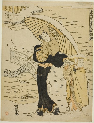 الثلوج المسائية في إيكينوهاتا (إيكينوهاتا بوسيتسو) ، من سلسلة "تساقط الثلوج في إيكينوهاتا" بواسطة إيسودا كوريوساي