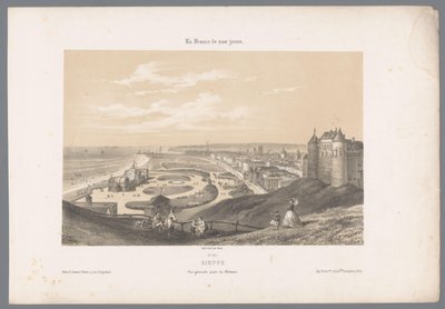 منظر لدييب من القلعة دييب. جائزة Vue générale du Château (العنوان على الكائن) فرنسا المعاصرة (عنوان المسلسل) La France de nos jours (عنوان السلسلة على الكائن) بواسطة فريك فرير