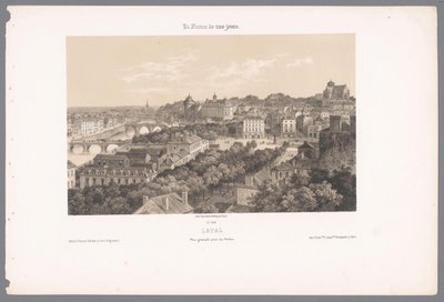 منظر لافال من جسر لافال. جائزة Vue générale du Viaduc (العنوان على الكائن) فرنسا المعاصرة (عنوان السلسلة) La France de nos jours (عنوان السلسلة على الكائن) بواسطة فريك فرير