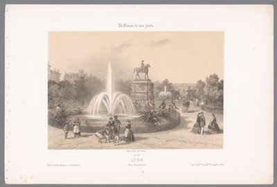 Zicht op de Place Napoléon te ليون ليونز. ضع نابليون (العنوان على الكائن) Hedendaags Frankrijk (عنوان المسلسل) فرنسا في الوقت الحاضر (عنوان المسلسل على الكائن) بواسطة فريك فرير