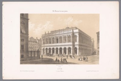 منظر لدار الأوبرا في ليون ليونز. Le Grand Théâtre (العنوان على الكائن) فرنسا المعاصرة (عنوان المسلسل) La France de nos jours (عنوان السلسلة على الكائن) بواسطة فريك فرير