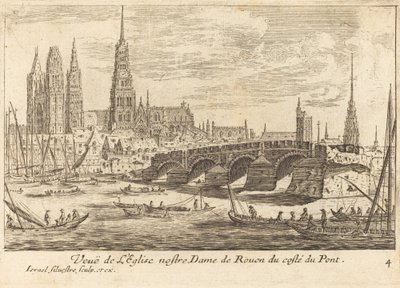 Veue de l'Eglise nostre Dame de Rouen بواسطة إسرائيل سيلفستر