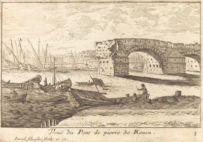 Veue du Pont de Pierre de Rouen بواسطة إسرائيل سيلفستر