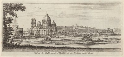 Vue de l'Eglise sainct Pierre، et du Chasteau Sainct Ange بواسطة إسرائيل سيلفستر