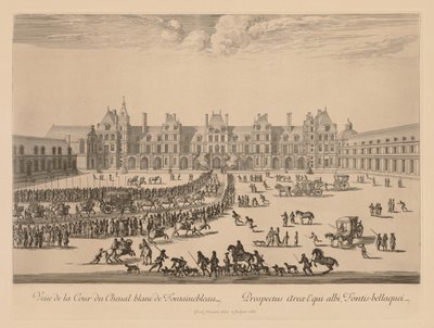 منظر لمحكمة Cheval-Blanc في فونتينبلو ، 1667. بواسطة إسرائيل سيلفستر