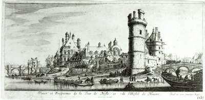 عرض منظوري لسباق Tour de Nesle وفندق Hotel de Nevers بواسطة إسرائيل سيلفستر الأصغر