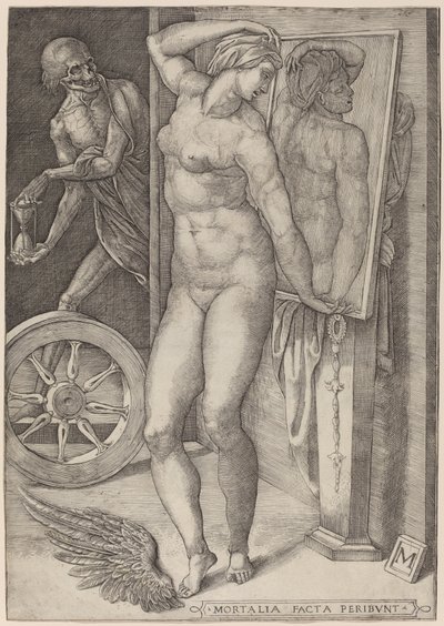 رمزية الغرور (الموت مفاجأة للمرأة) بواسطة Italian 16th Century
