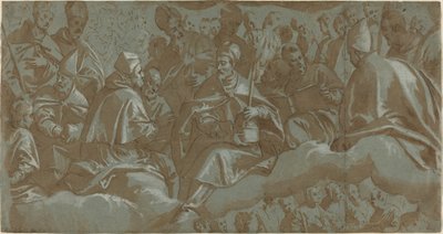 القديسين على الغيوم بواسطة القرن السادس عشر الإيطالي