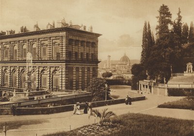 فلورنسا / فلورنسا: Palazzo Pitti ، ظهر (b / w photo) بواسطة مصور إيطالي