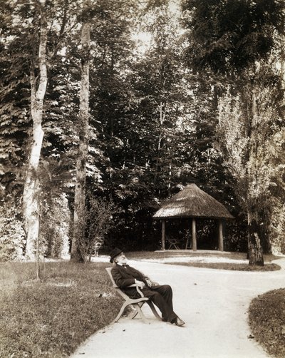 Giuseppe Verdi in the garden of Villa Verdi, Sant