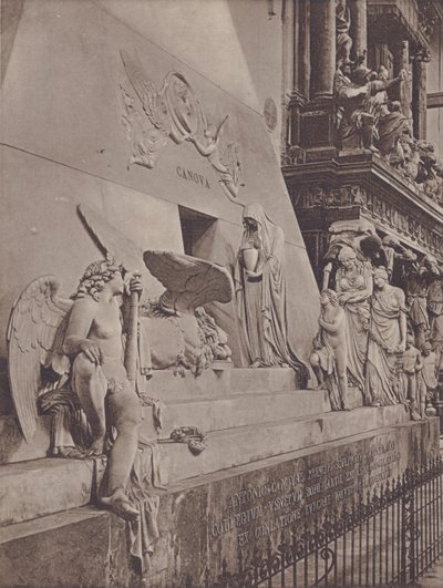 Monumento A Canova (صورة b / w) بواسطة مصور إيطالي