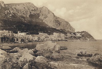 نابولي: كابري ، مارينا غراندي (صورة b / w) بواسطة مصور إيطالي