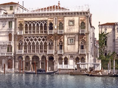 Palazzo Santa Sofia ، أو Ca dOro على القناة الكبرى في البندقية ، 1890-1900 بواسطة مصور إيطالي