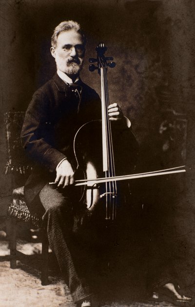 صورة ألفريدو بياتي (1822-1901) ، ملحن وعازف التشيلو الإيطالي بواسطة مصور إيطالي