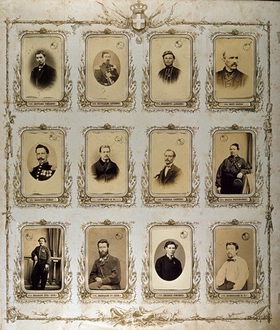 Risorgimento: صور الألف (أو القمصان الحمراء) ، الذين شاركوا في بعثة جوزيبي غاريبالدي. 1860-1861 Studio Pavia a Genes. Museo del Risorgimento روما بواسطة مصور إيطالي