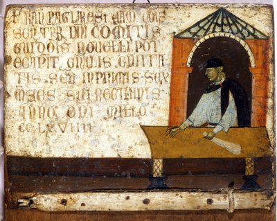 A Camerlingual ، يمثل دفع الضرائب. Biccherna (غلاف السجل المحاسبي لمدينة سيينا) من عام 1270. الأرشيف الوطني - متحف ديل تافوليت دي بيكرنا ، سيينا. بواسطة المدرسة الايطالية