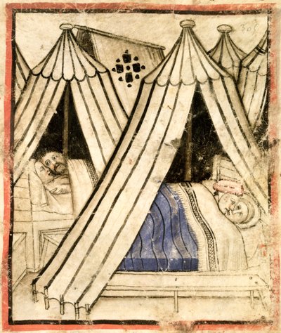 أضف 15277 ص .51 ينغمس الإسرائيليون في الفجور الجنسي مع النساء الموآبيات في خيامهم ، حوالي 1350-99 (ورق) بواسطة المدرسة الايطالية