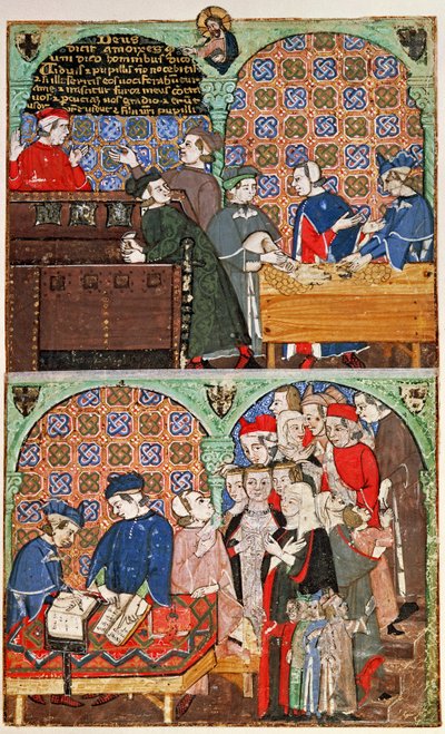 أضف 27695 f.8 عد النقود ودفع الأجور ، من مقالة على الرذائل (ورق) بواسطة المدرسة الايطالية