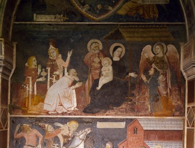 Adoration of Magi (fresco) بواسطة المدرسة الايطالية