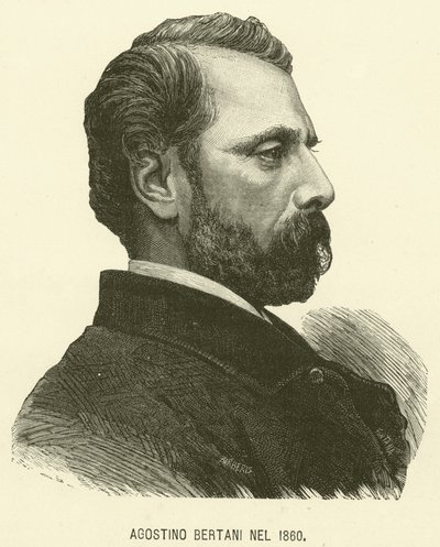 اجوستينو بيرتاني عام 1860 (نقش) بواسطة المدرسة الايطالية