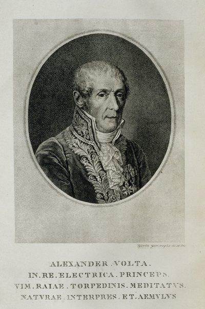 اليساندرو جوزيبي أنطونيو أناستاسيو فولتا (1745-1827) ، من لوبيرا أليساندرو فولتا ، ميلان ، 1927 بواسطة المدرسة الايطالية