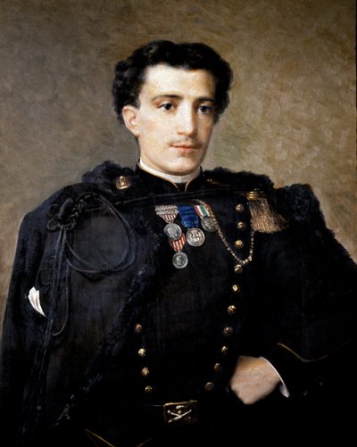 ألفريدو سافيو، ضابط مدفعية، شارك في حرب الاستقلال 1859-60 (زيت على قماش) بواسطة المدرسة الايطالية