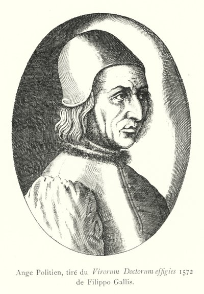 Ange Politien ، صور الإطارات من Virorum من Filippo Galli ، 1572 (نقش) بواسطة المدرسة الايطالية