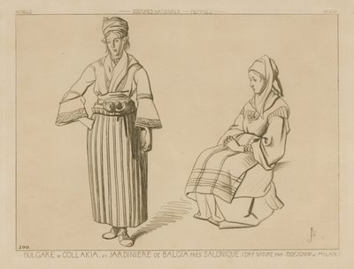 Collakia البلغارية وزارع Balga بالقرب من Salonika بواسطة المدرسة الايطالية