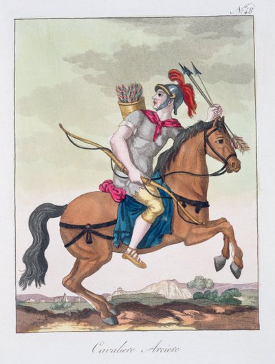 كافاليري آرتشر ، من لانتيكا روما ، 1825 بواسطة المدرسة الايطالية