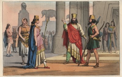 حضارة العصور القديمة - الأزياء الفارسية - ملابس الفرس - نقش من عادات وتقاليد جميع شعوب الكون. هذا هو تاريخ الحكومة ، والقوانين ، والميليشيات ، ودين جميع الأمم من أبعد الأوقات حتى الأيام بواسطة المدرسة الايطالية