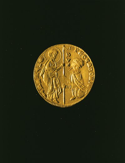 Coin depicting Doge Gradenigo (gold) بواسطة المدرسة الايطالية