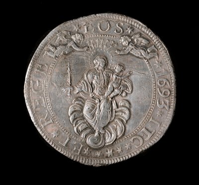 عملة جمهورية الجينات: خمسة عملة فضية ecus. ديم. 61 ملم 1693. العودة. الجينات Musei di Strada Nuova بواسطة المدرسة الايطالية