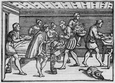 نقش 1574 في "Della Cirurgia" "" (عن الجراحة) للطبيب الإيطالي Giovanni Andrea dalla Croce. بواسطة المدرسة الايطالية