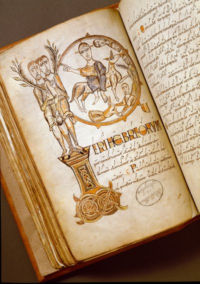 مخطوطة القدس من مدرسة بولونيا. (MS.123-Foglio 54 v) القرن الحادي عشر روما ، مكتبة أنجليكا بواسطة المدرسة الايطالية