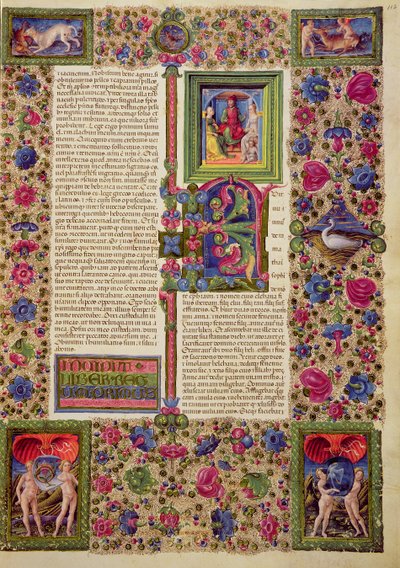 Fol.112r كتاب الملوك الأول ، من الكتاب المقدس بورسو ديست. المجلد 1 (ورق) بواسطة المدرسة الايطالية