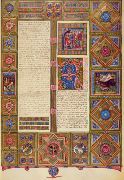 Fol.127r كتاب الملوك الثاني ، من الكتاب المقدس بورسو ديست. المجلد 1 (ورق) بواسطة المدرسة الايطالية