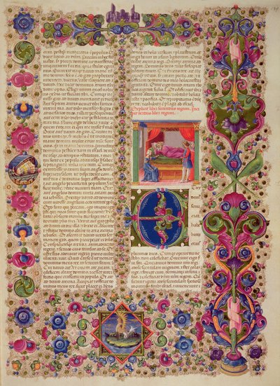 Fol.139r كتاب الملوك الثالث ، من الكتاب المقدس بورسو ديست. المجلد 1 (ورق) بواسطة المدرسة الايطالية