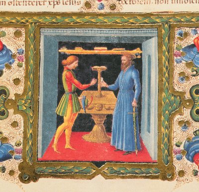 Fol.208r رسالة من القديس بولس إلى تيموثاوس ، من الكتاب المقدس بورسو ديست. المجلد 2 (الرق) (تفاصيل 361789) بواسطة المدرسة الايطالية